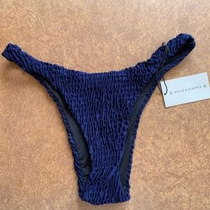 Solid and striped bikini bottoms